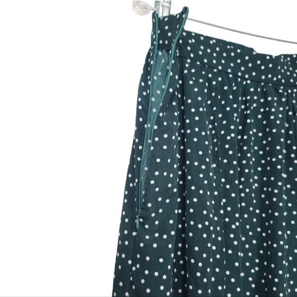 Shein Curve Green White Polka Dot High Slits Maxi Skirt 2XL - Picture 5 of 7